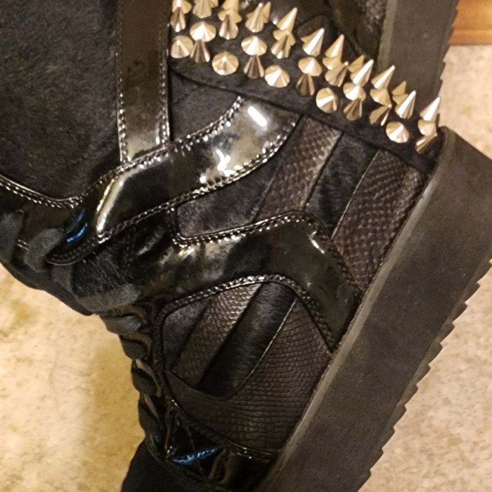 Jeffrey Campbell Black High-Top Sneakers